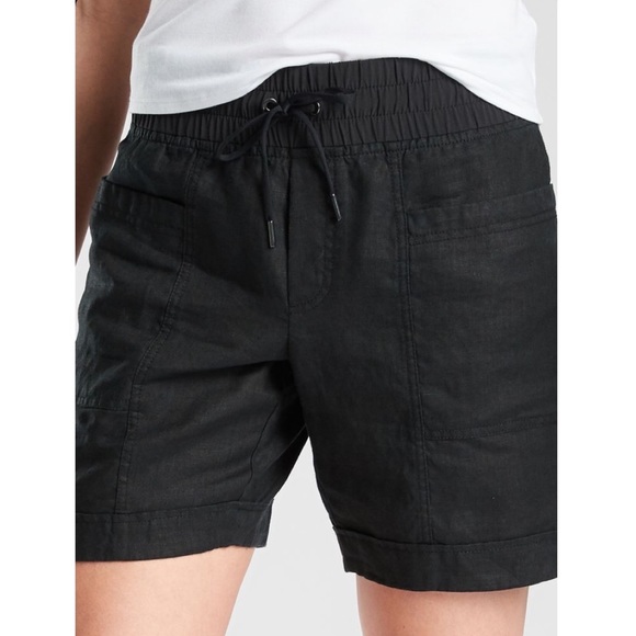 Athleta Pants - Athleta Cabo Linen Black Shorts